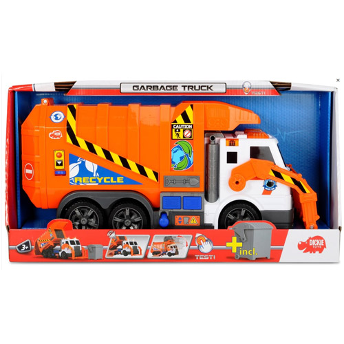 Dickie Toys - Camion à ordures sons et lumières