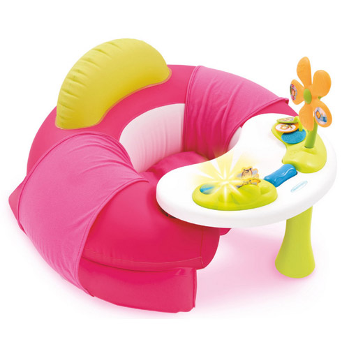 Smoby Cotoons chaise de bébé avec table d'activité rose - S-D